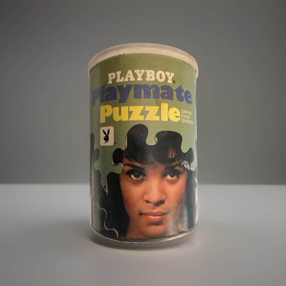 Vintage Playboy Playmate Puzzle Ms. Bell Miss October 1969 Can Jigsaw Puzzle